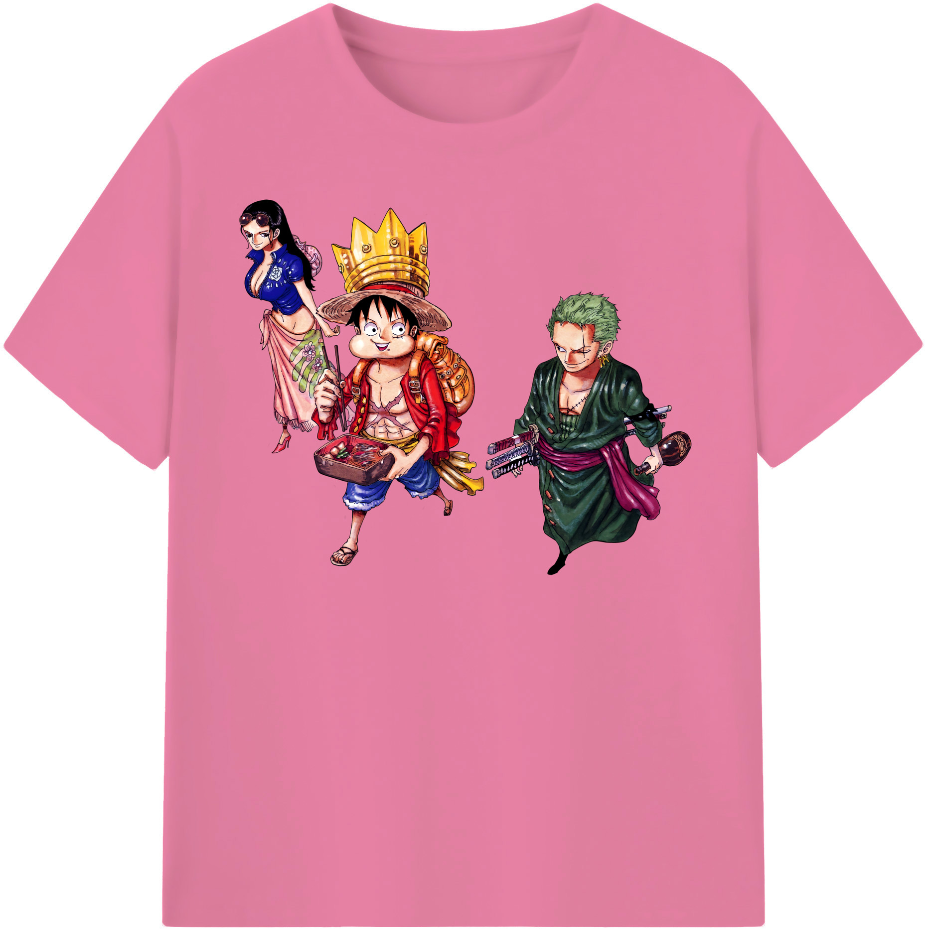 ワンピース モンキー・D・ルフィ ONE PIECE Monkey D. Luffy 綿100％半袖Tシャツ（フロントプリント）